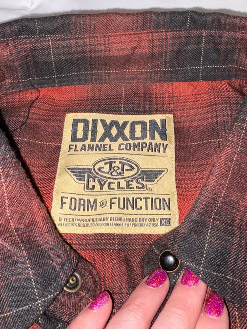Dixxon Flannel Co “J&P Cycles” Pearl Snap Button Down Plaid Shirt Size XL Men’s - Picture 2 of 8